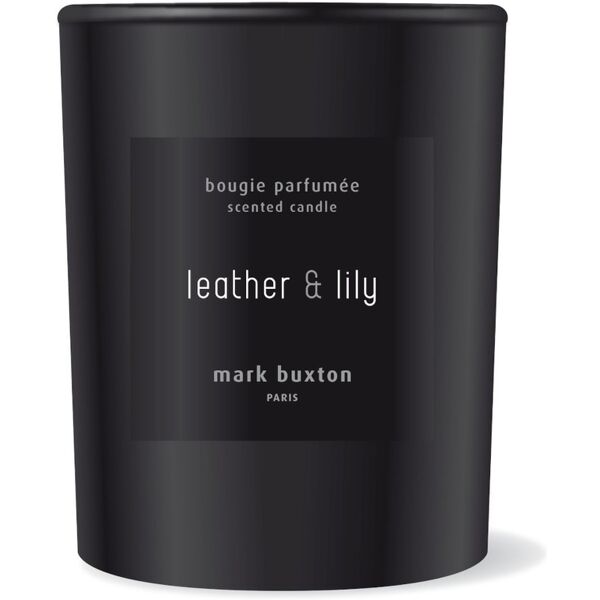 mark buxton perfumes - black collection candela pelle e giglio candle candele 180 g unisex