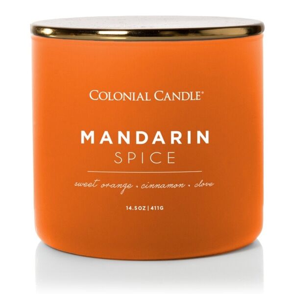 colonial candle - pop of color mandarin spice candele 411 g unisex