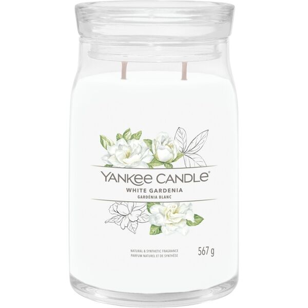 yankee candle - candela grande signature white gardenia candele 567 g unisex