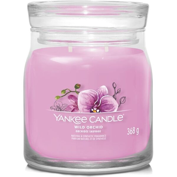 yankee candle - candela media signature wild orchid candele 368 g unisex