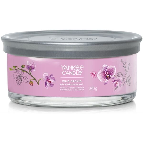 yankee candle - candela tumbler a 5 stoppini signature wild orchid candele 340 g unisex