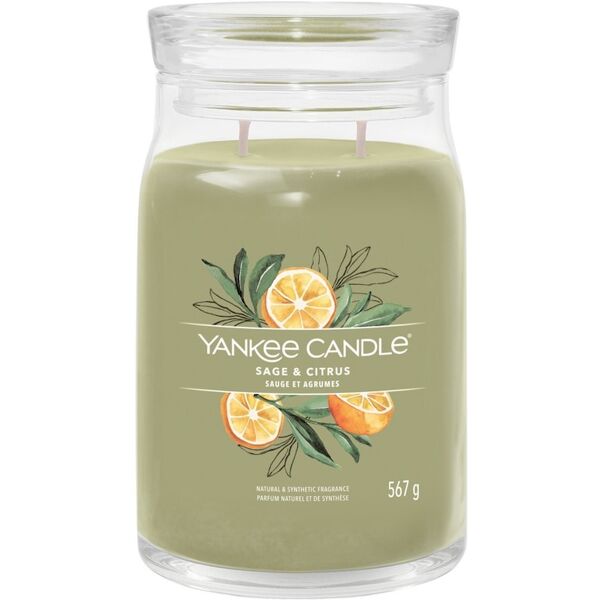 yankee candle - candela grande signature sage & citrus candele 567 g unisex