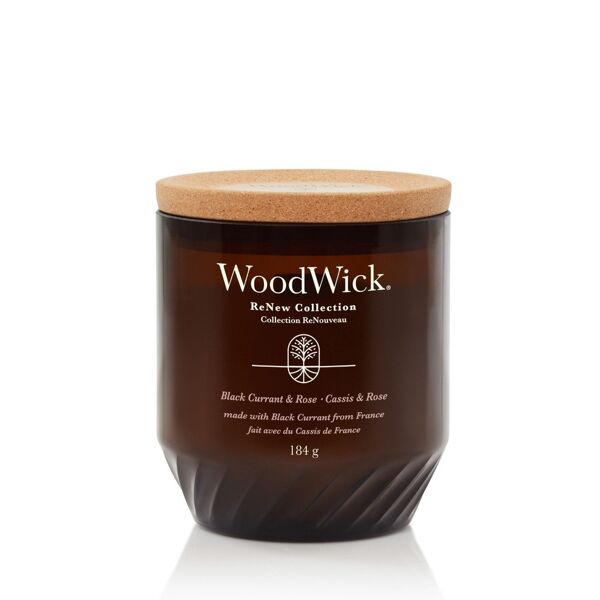 woodwick - renew large candle black currant & rose candele 184 g unisex