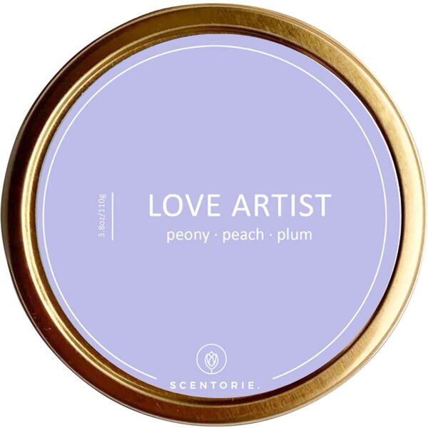 scentorie - candele profumate da viaggio love artist - violet 110 g unisex