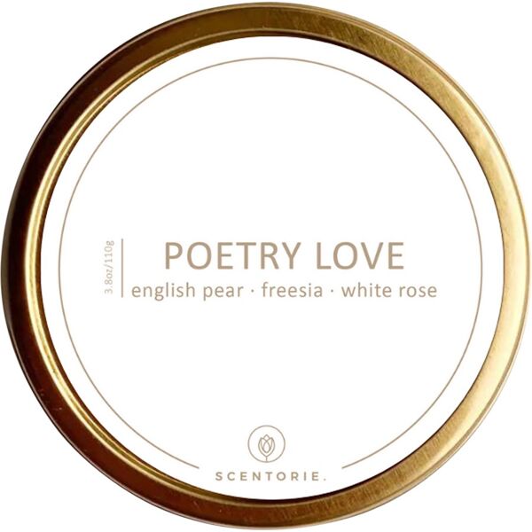 scentorie - candele profumate da viaggio poetry love - white 110 g unisex