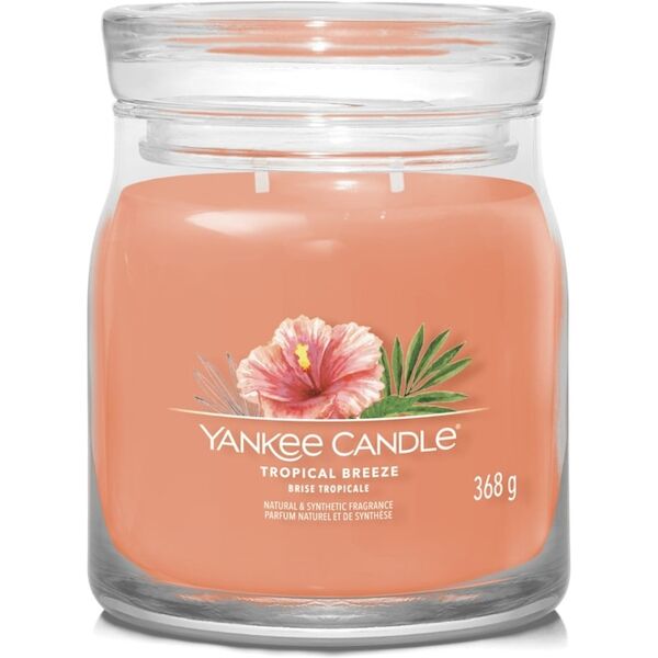 yankee candle - candela media signature tropical breeze candele 368 g unisex