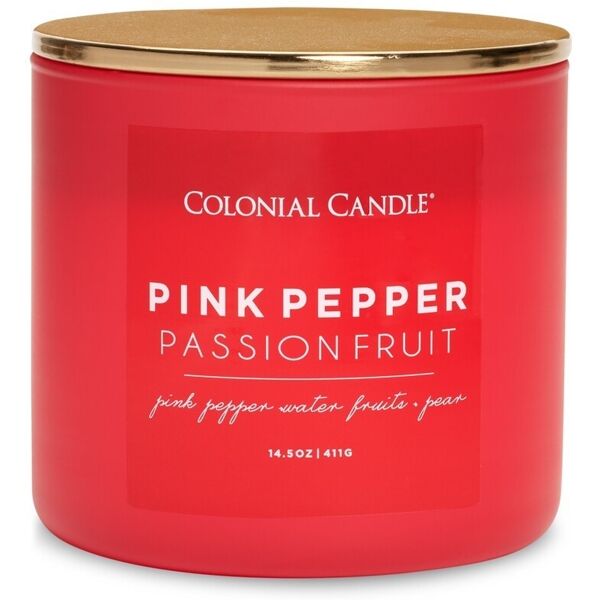 colonial candle - pop of color pink pepper & passion fruit candele 411 g unisex