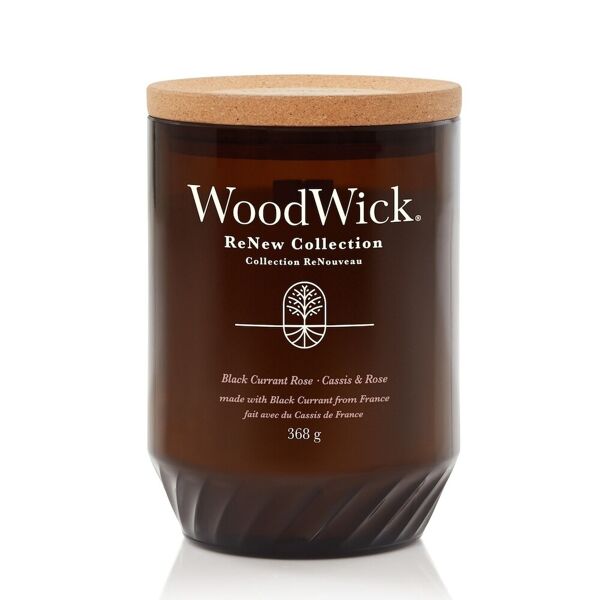 woodwick - renew large candle black currant & rose candele 368 g unisex