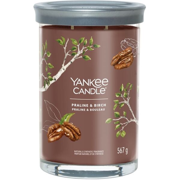 yankee candle - candela tumbler grande signature praline & birch candele 567 g unisex