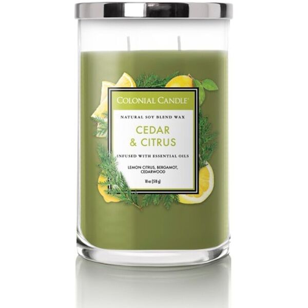 colonial candle - classic jar cedar & citrus candele 538 g unisex