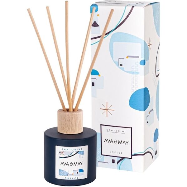 ava & may - diffusore a bastoncini santorini profumatori per ambiente 100 ml unisex