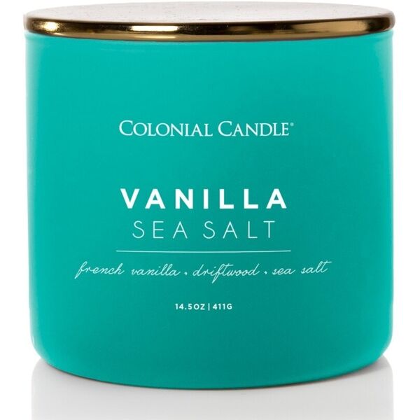 colonial candle - pop of color vanilla sea salt candele 411 g unisex