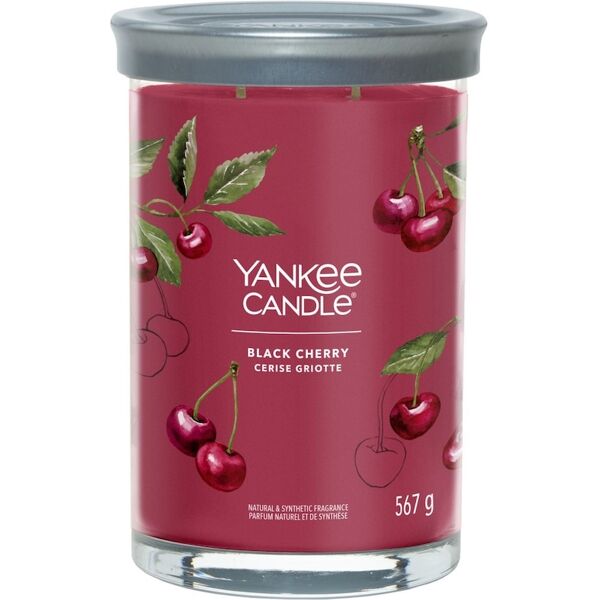 yankee candle - candela tumbler grande signature black cherry candele 567 g unisex