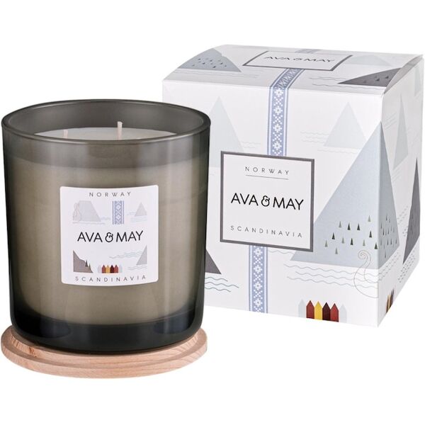 ava & may - candela profumata grande norvegia candele 500 g unisex