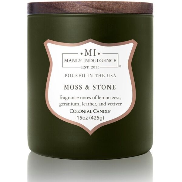 colonial candle - signature collection green moss & stone candele 425 g unisex