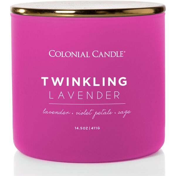 colonial candle - pop of color twinling lavender candele 411 g unisex