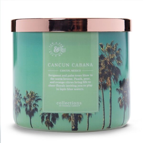 colonial candle - travel collection cancun cabana candele 411 g unisex