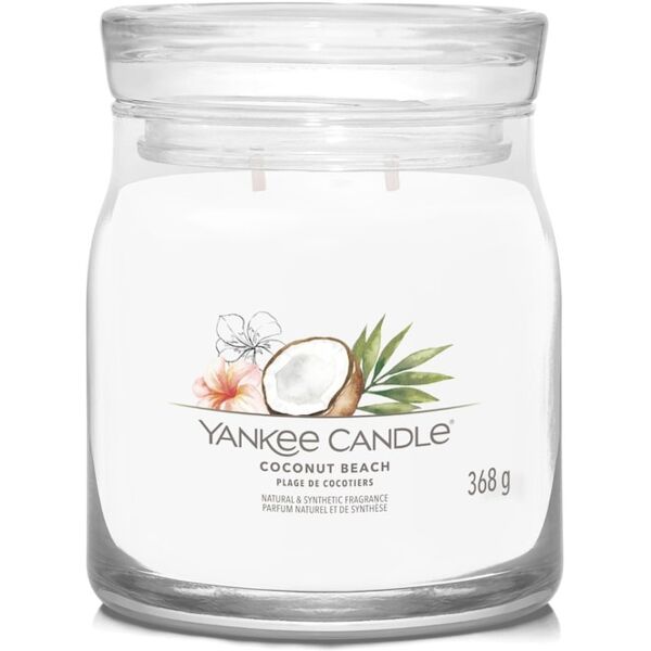 yankee candle - candela media signature coconut beach candele 368 g unisex