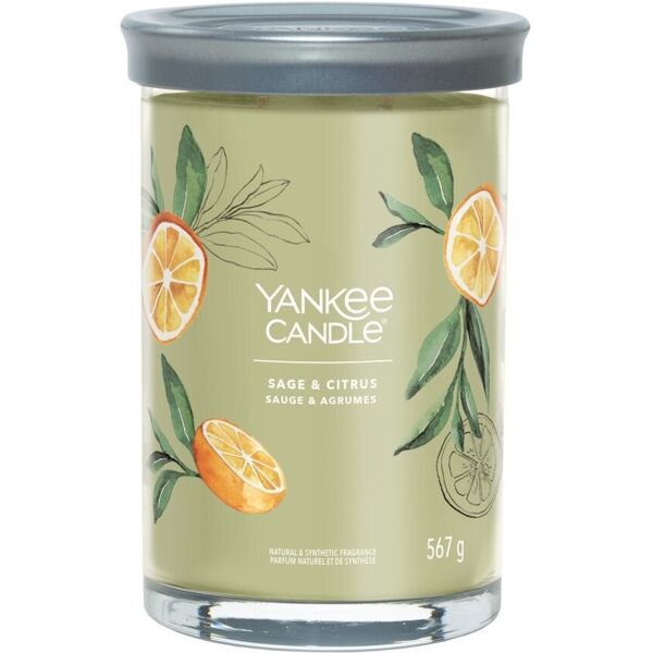 yankee candle - candela tumbler grande signature sage & citrus candele 567 g unisex