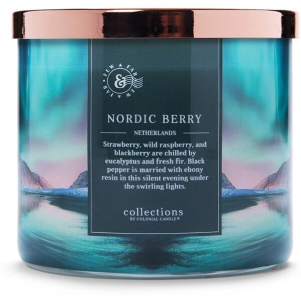 colonial candle - travel collection nordic berry candele 411 g unisex