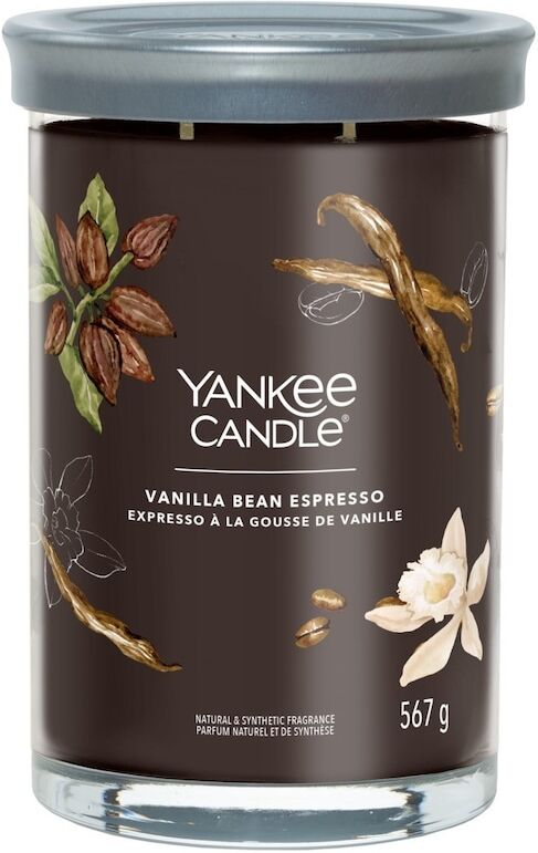 yankee candle - candela tumbler grande signature vanilla bean espresso candele 567 g unisex