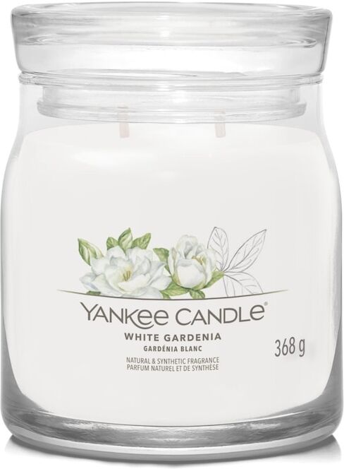 yankee candle - candela media signature white gardenia candele 368 g unisex