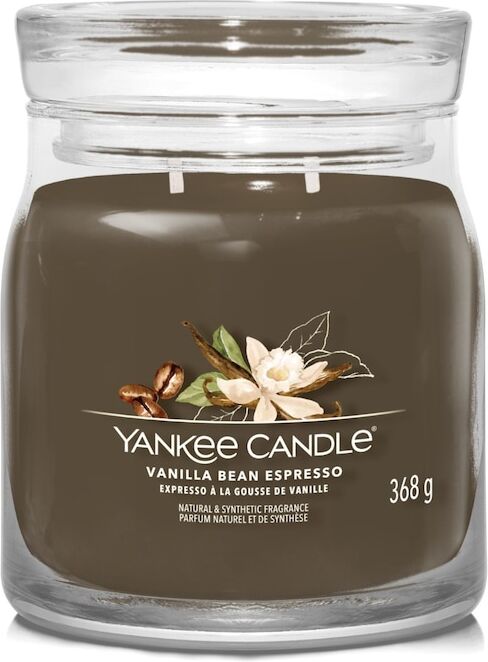 yankee candle - candela media signature vanilla bean espresso candele 368 g unisex