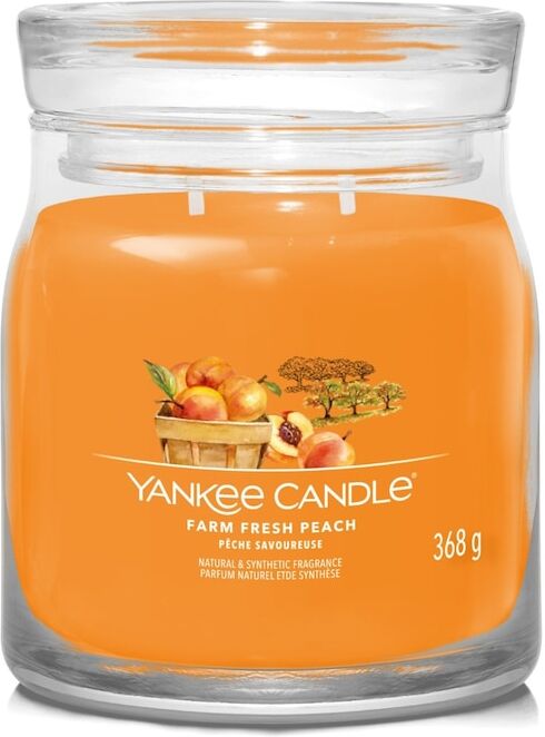 yankee candle - candela media signature farm fresh peach candele 368 g unisex