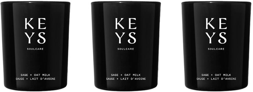 keys soulcare - sage + oat milk votive candle set candele 56.6 g unisex