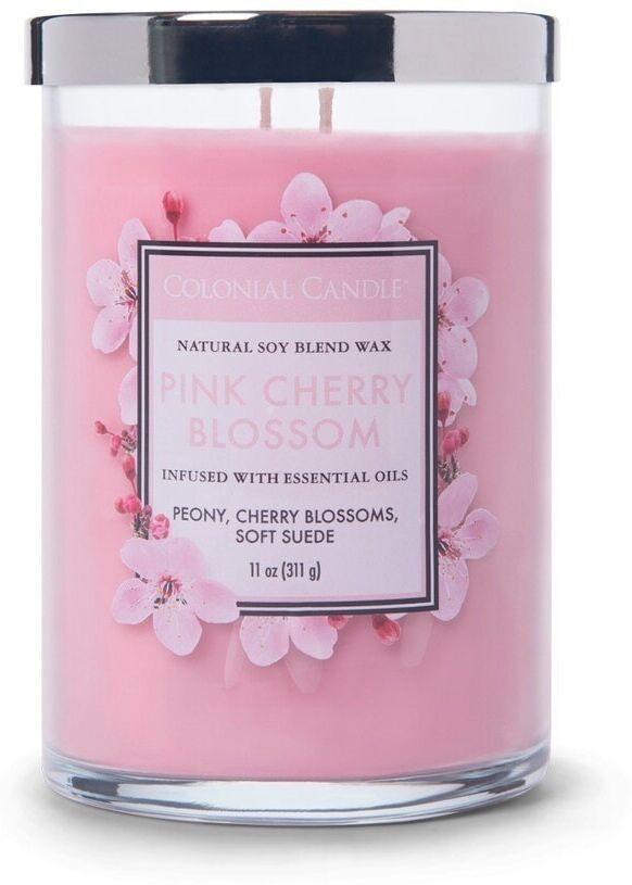 colonial candle - classic jar pink cherry blossom candele 311 g unisex