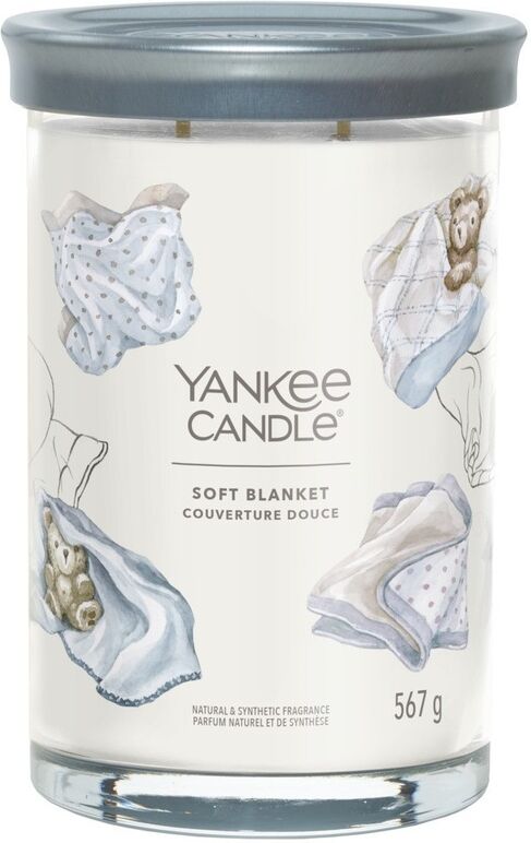 yankee candle - candela tumbler grande signature soft blanket candele 567 g unisex