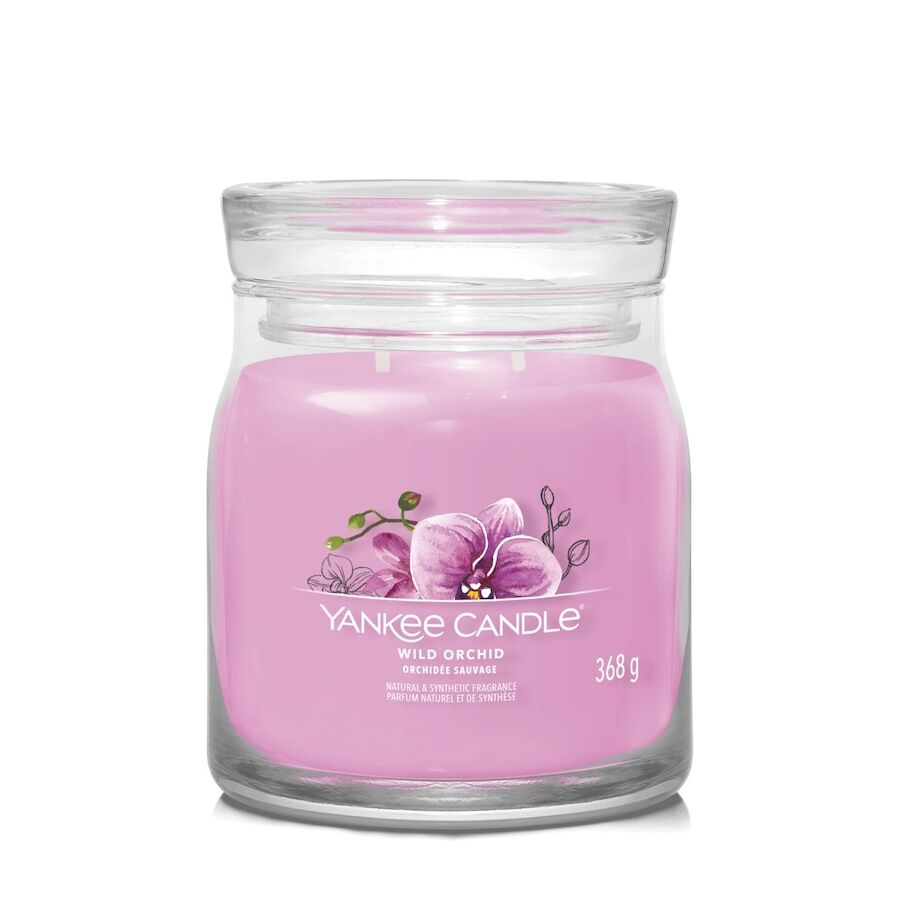 yankee candle - candela media signature wild orchid candele 368 g unisex