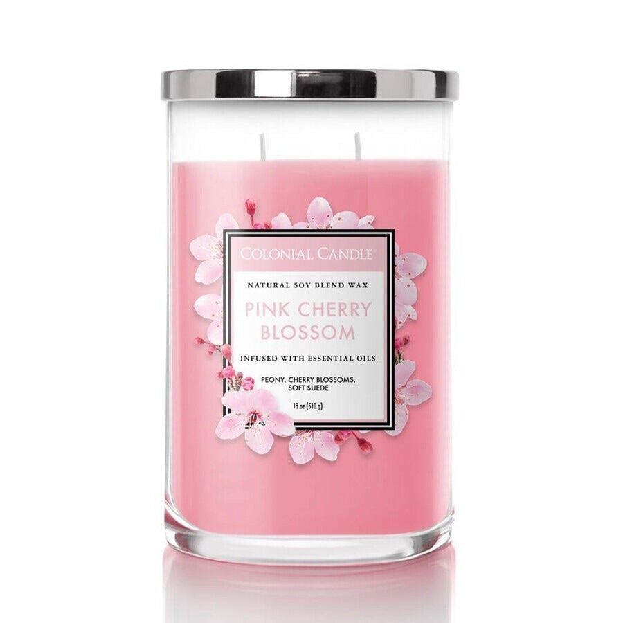 colonial candle - classic jar pink cherry blossom candele 538 g unisex