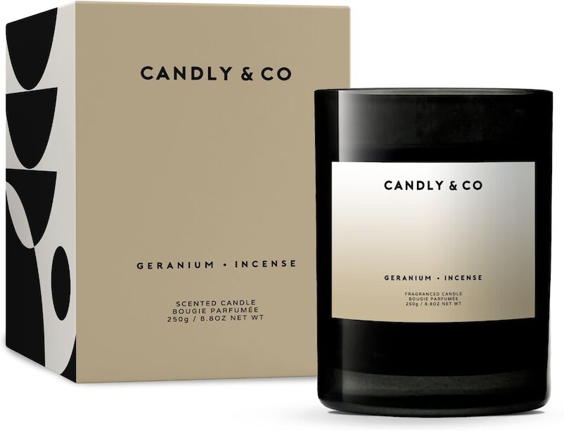 candly & co - candela no.1 geranio, incenso candele 250 g unisex