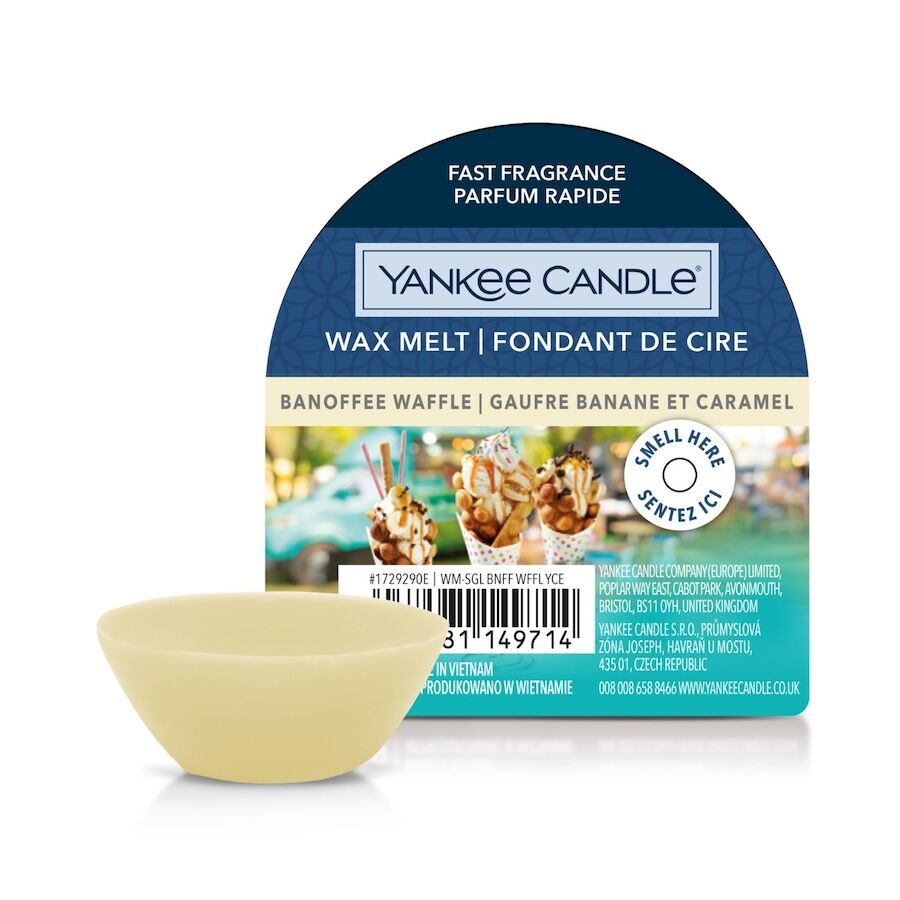 yankee candle - cera da fondere banoffee waffle candele 61 g unisex
