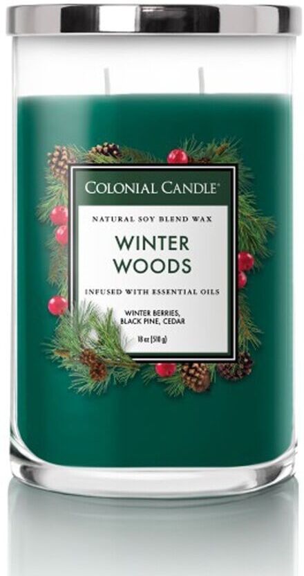 colonial candle - classic jar winter woods candele 538 g unisex