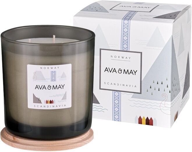 ava & may - candela profumata grande norvegia candele 500 g unisex