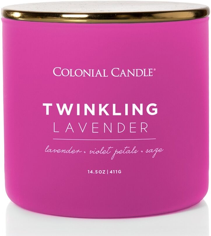 colonial candle - pop of color twinling lavender candele 411 g unisex