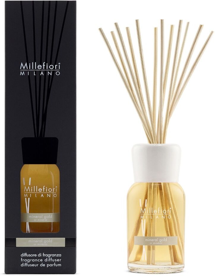 millefiori milano - stick diffuser mineral gold profumatori per ambiente 500 ml unisex