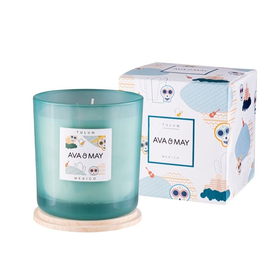 AVA & MAY - Candela profumata grande Tulum Candele 500 g unisex