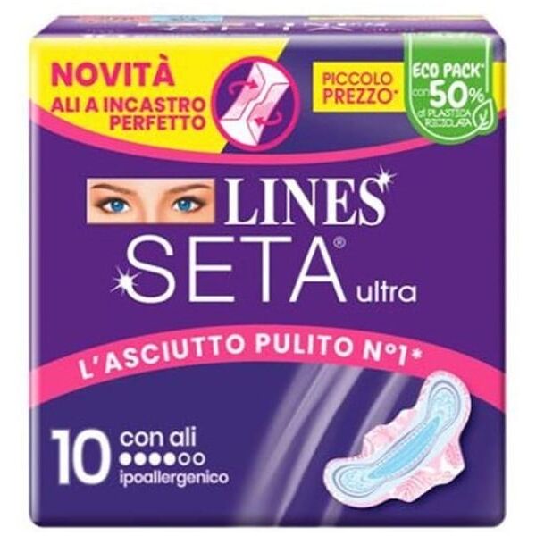 lines - default brand line seta ultra assorbenti ali 10 pezzi accessori corpo 100 g unisex