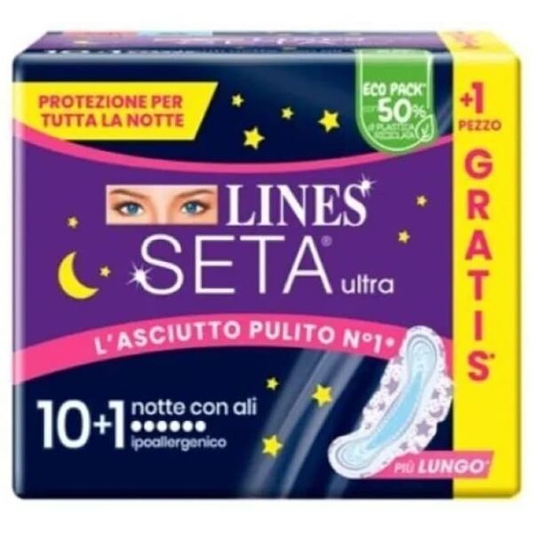 lines - default brand line notte con ali seta ultra 10+1 pezzi accessori corpo 100 g unisex