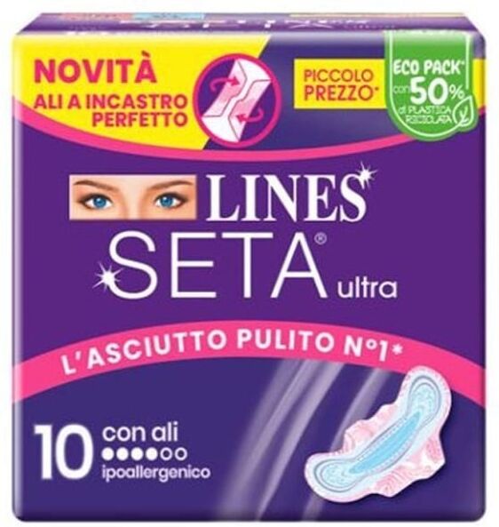 lines - default brand line seta ultra assorbenti ali 10 pezzi accessori corpo 100 g unisex