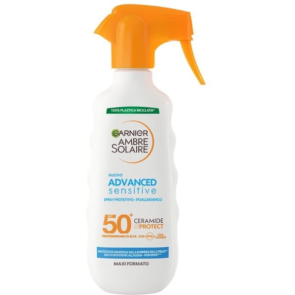 garnier - ambre solaire advanced sensitive spray gachette protettivo ceramide protect spf50+ creme solari 270 ml unisex