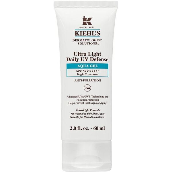 kiehl's - travel size ultra light daily uv defense aqua gel spf 50 crema viso 60 ml unisex