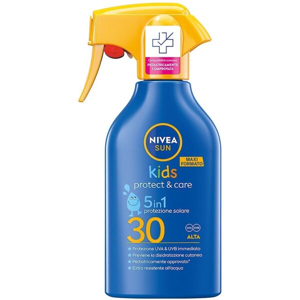 nivea -  sun maxi spray solare kids protect & care fp30 protezione solare per bambini 270 ml unisex