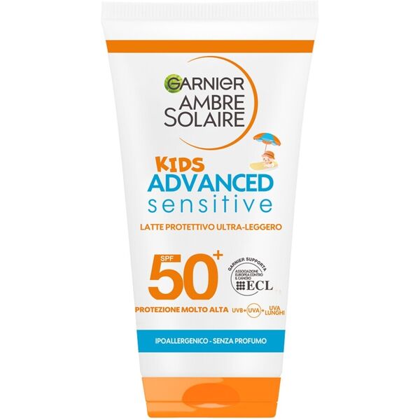 garnier - ambre solaire advanced sensitive kids latte protettivo ultra-leggero spf50+ creme solari 50 ml unisex