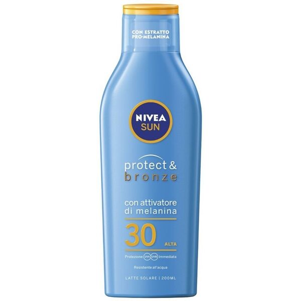 nivea -  sun  latte solare protect & bronze fp30 creme solari 200 ml unisex