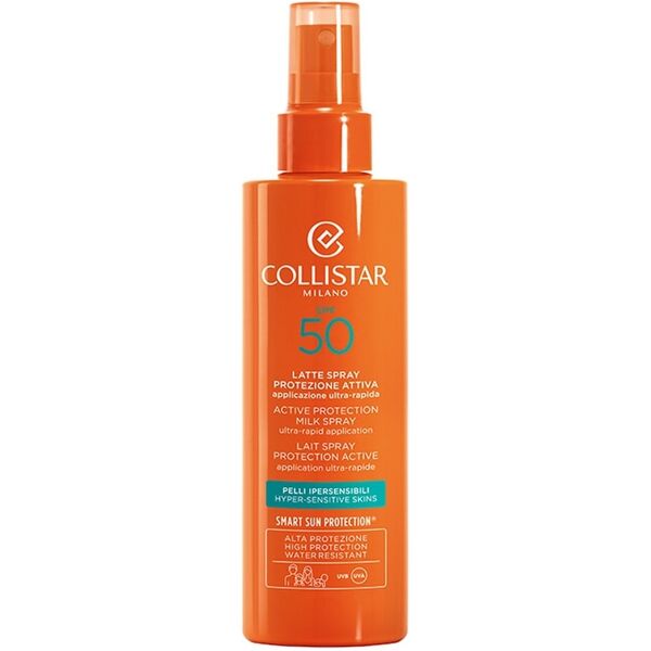 collistar - abbronzatura perfetta latte spray protezione attiva pelli ipersensibili spf 50 creme solari 200 ml unisex