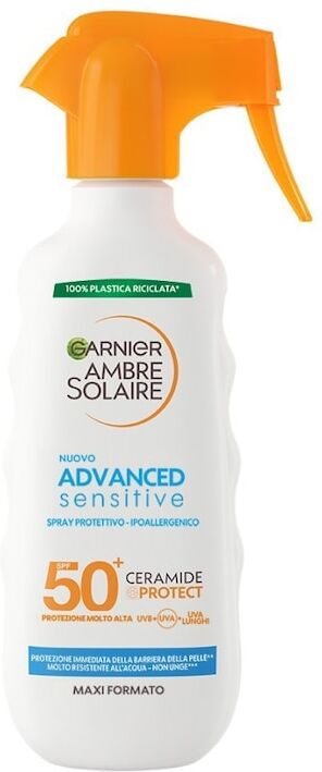 garnier - ambre solaire advanced sensitive spray gachette protettivo ceramide protect spf50+ creme solari 270 ml unisex